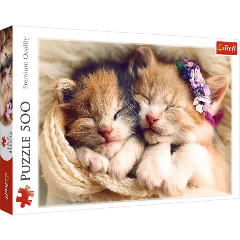 Puzzle Trefl 500el Śpiące kotki